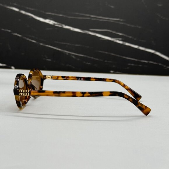 NEW MIU MIU MU 04ZS OVAL HAVANA BROWN SUNGLASSES MU04ZS 19P2Z1 WOMEN MIU MIU main image 9